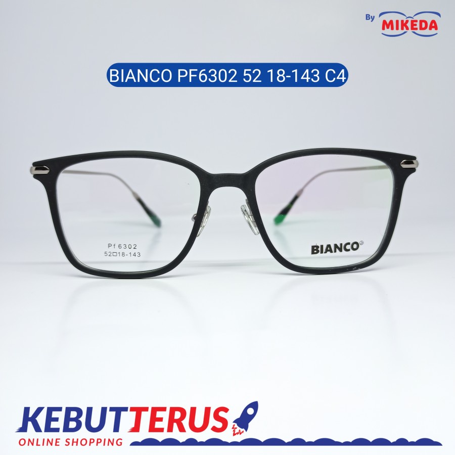 Mikeda-FRAME KACAMATA BIANCO PF6302 52 18-143 C4+LENSA(MINUS/CYLINDER)