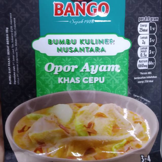 

Bango bumbu kuliner Nusantara opor ayam khas CEPU