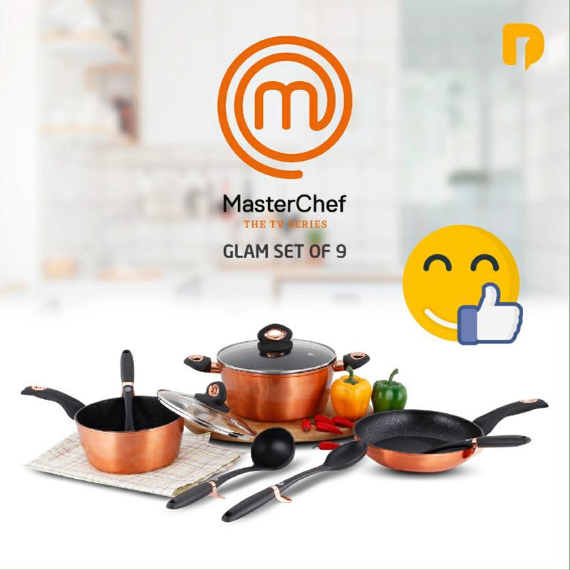 SET COOKWARE ALAT MASAK MASTER CHEF GLAM set of 9