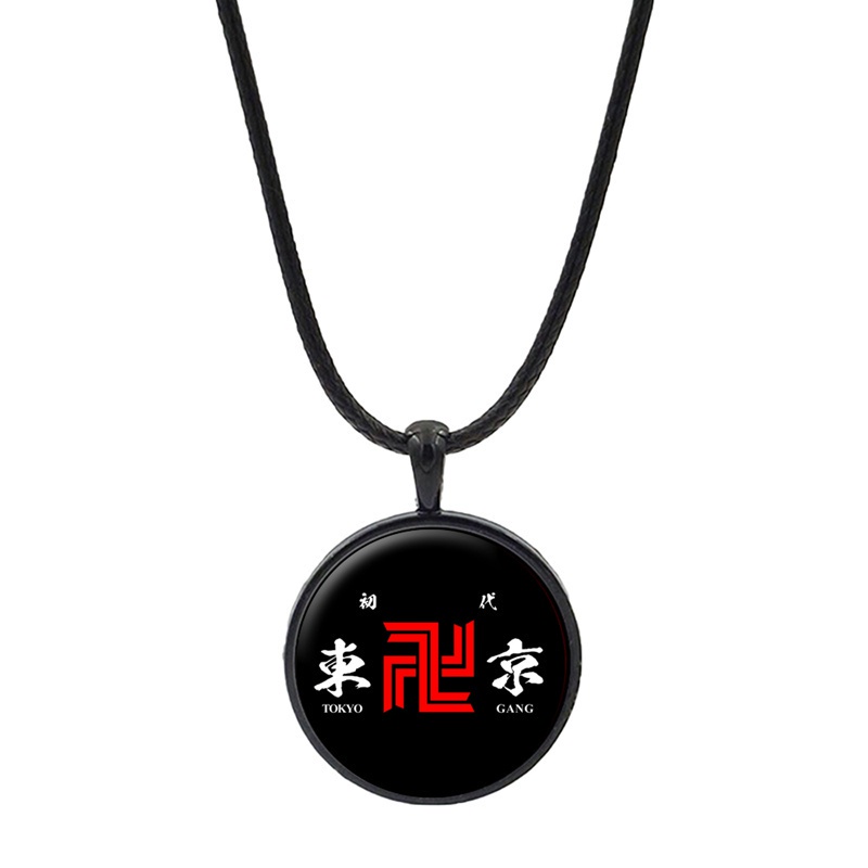 Anime Tokyo Revengers Necklace Pendant Glass Hanemiya Kazutora Manjirou Sano Necklace Jewelry Cosplay Accessories