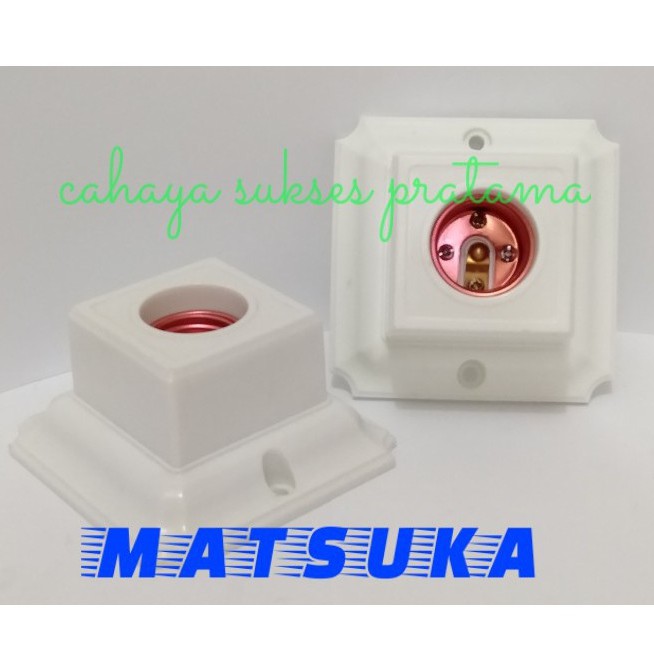 Fitting Plafon Kotak /Fiting Lampu Segi Empat Kotak Besar TA-8111 Matsuka