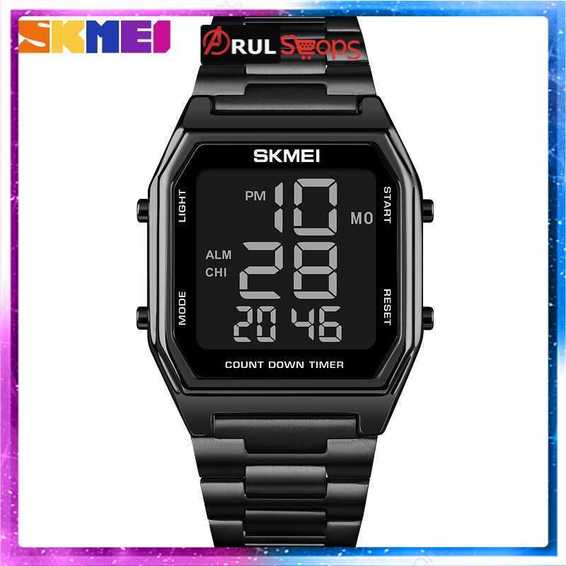 SKMEI Jam Tangan Digital Pria Strap Stainless Steel - 1735