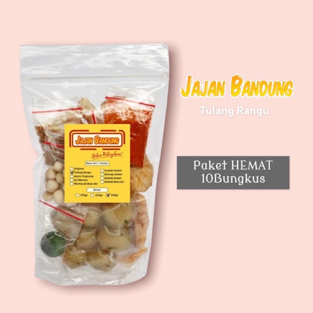 

Baso Aci Paket Reseller (1kg / 10Bungkus) Bakso Aci JA Bandung