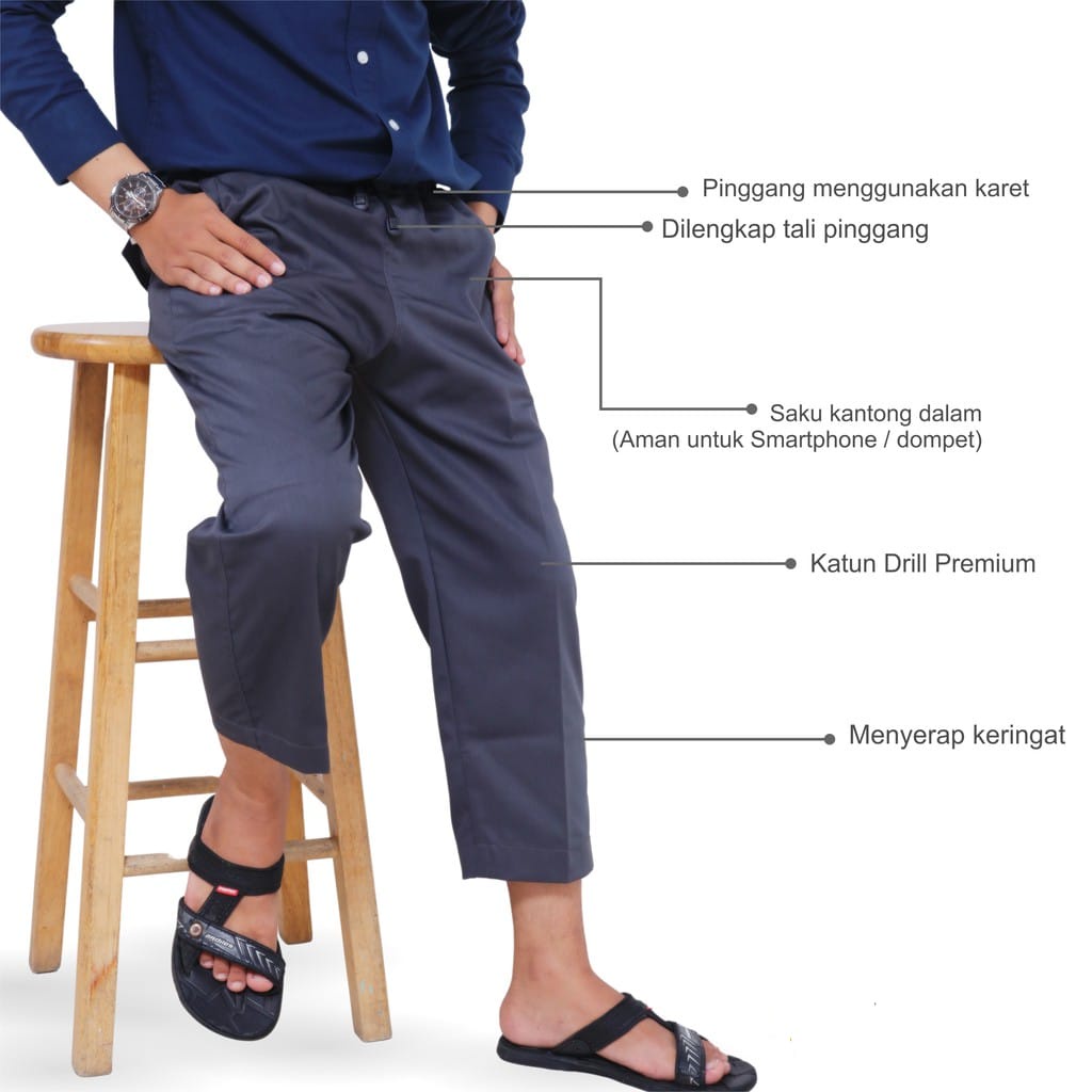 Celana Sirwal Cingkrang Formal Katun Premium Pria