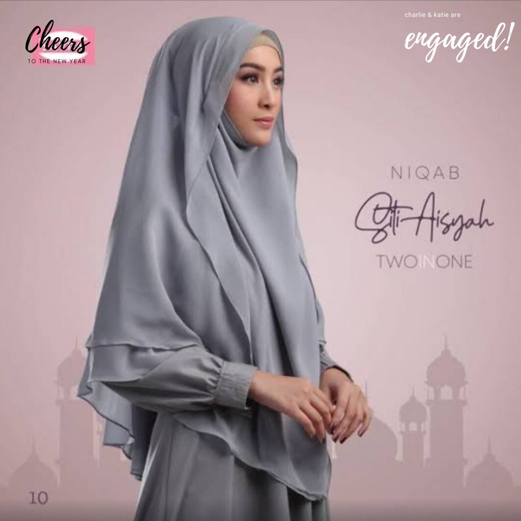 Khimar Niqob Ceruty 2 Layer SITI AMINAH