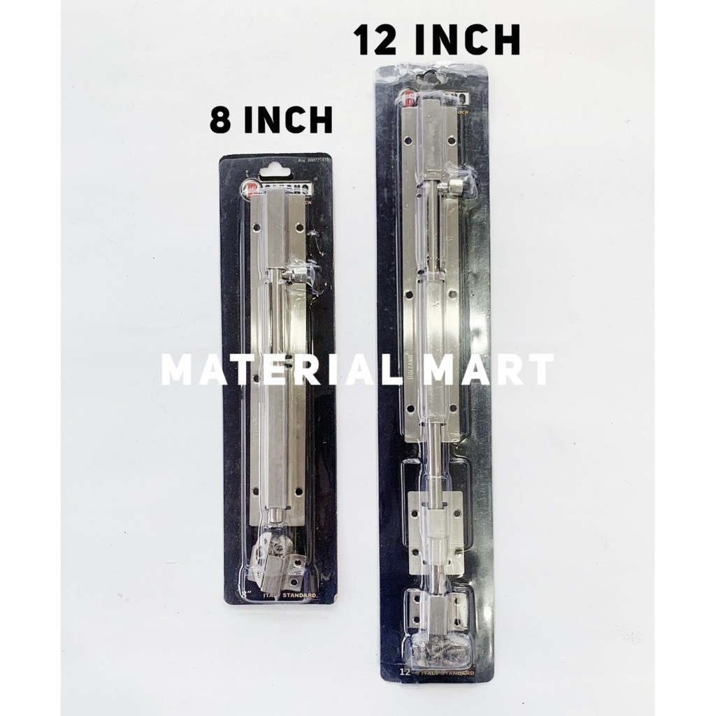 Grendel Slot Pintu Stainless 8 Inch | Selot Kunci Pintu 12 Inch Murah | Material Mart