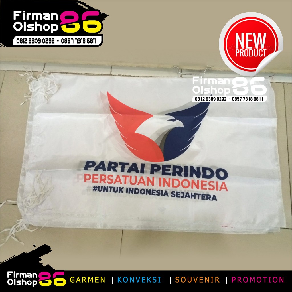 Jual Bendera Partai Perindo Terbaru Untuk Indonesia Sejahtera 60x90cm