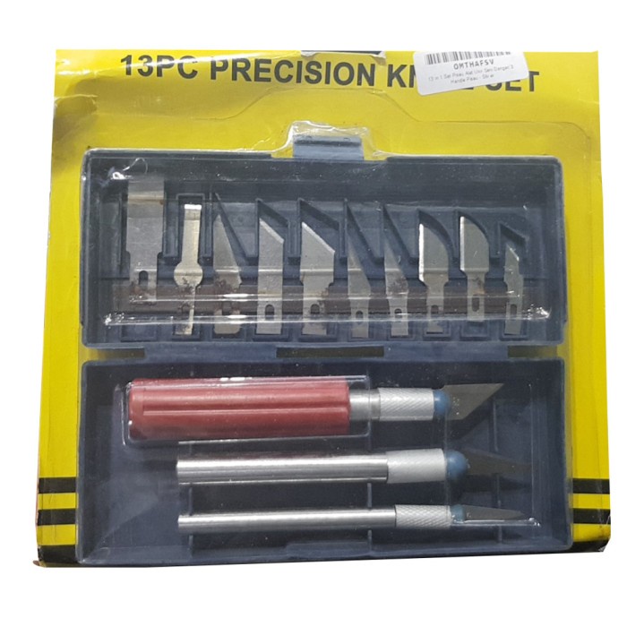 

UKIR-ALAT- 13 IN 1 SET PISAU ALAT UKIR SENI DENGAN 3 HANDLE PISAU - SILVER -ALAT-UKIR.