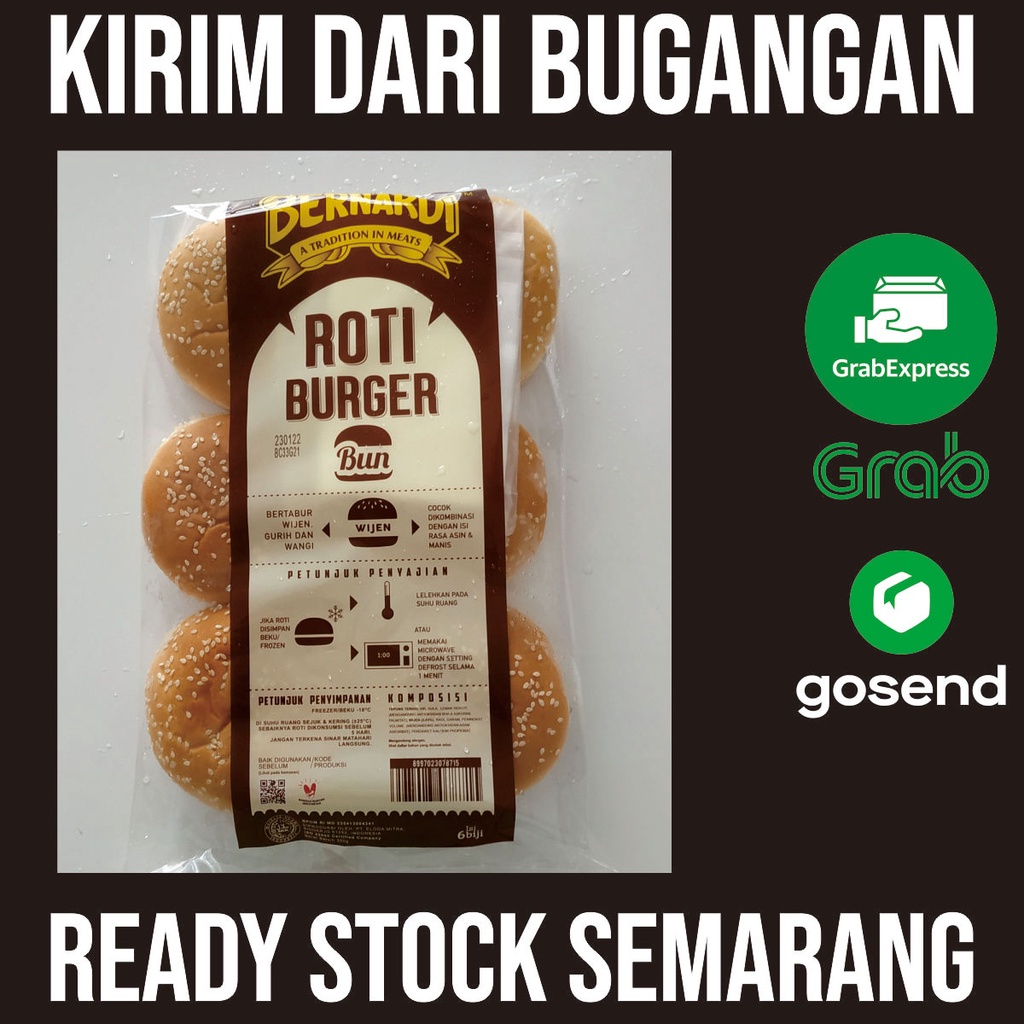Bernardi Roti Burger Isi 6 Burger Bun