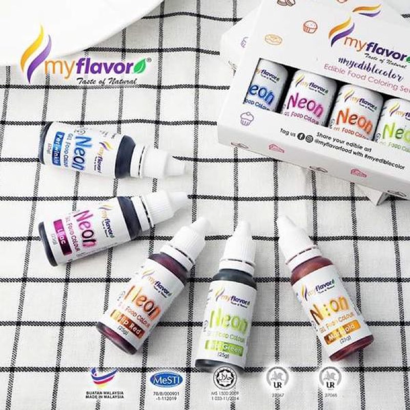 

My Flavor Neon Gel Food Colour Pewarna Makanan Myflavor Halal