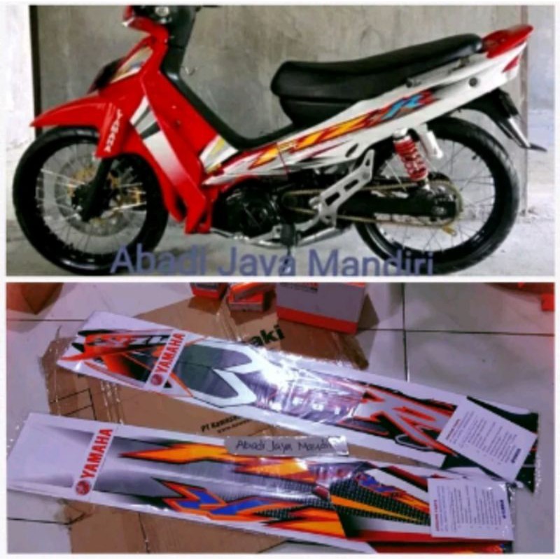 STRIPING LIS STIKER YAMAHA FIZR FIZ R F1ZR MERAH PUTIH MERAH 2004 2005 ASLI YAMAHA