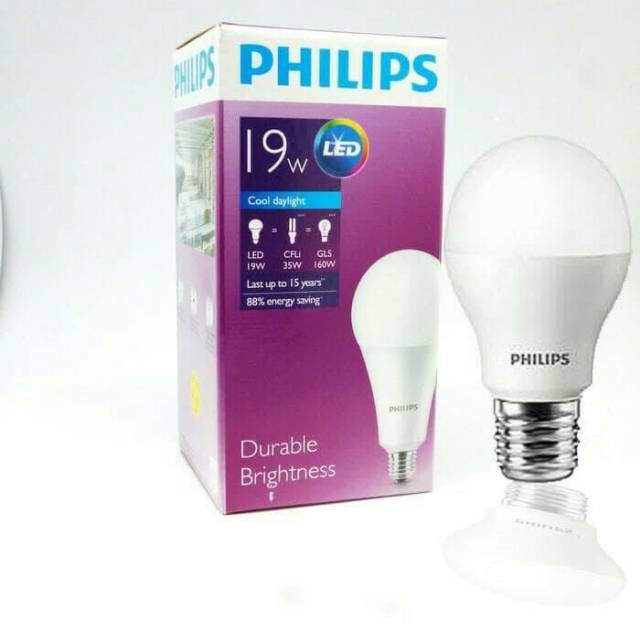 Jual Lampu Bohlam LED Philips 19 Watt Putih / Cool Daylight ( 19W ...