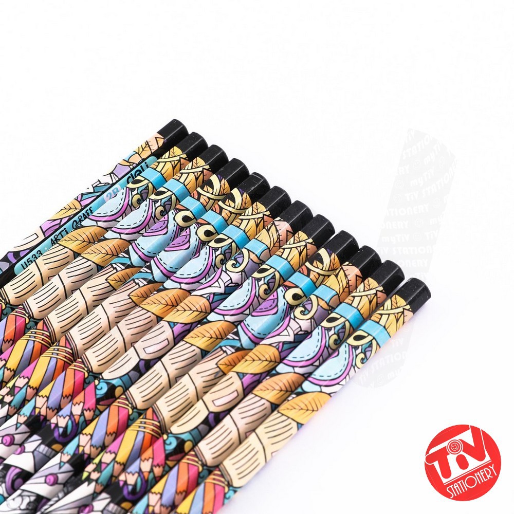 

HJK Pensil Motif Deli Arti Graff 2B Graphite (1 pack = 12 pcs)