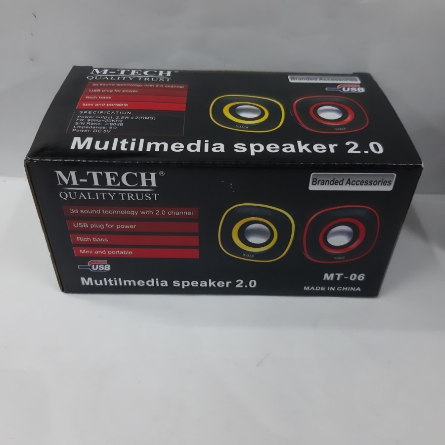 SPEAKER M-TECH MT-06 BUNDAR USB POWER JEK 3.5mm TRS STEREO VOL CTRL