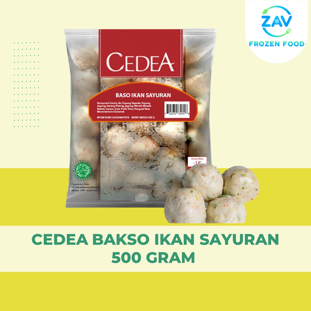 Jual Cedea Bakso Ikan Sayuran 500 Gram Shopee Indonesia