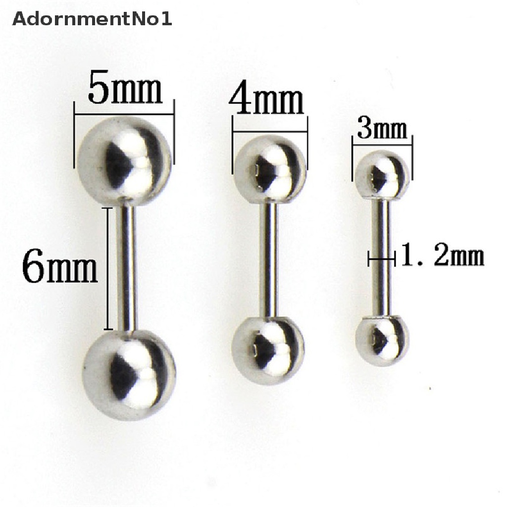 [AdornmentNo1] Stainless Steel Barbell Ear Cartilage Tragus Helix Stud Bar Earrings Piercing [new]