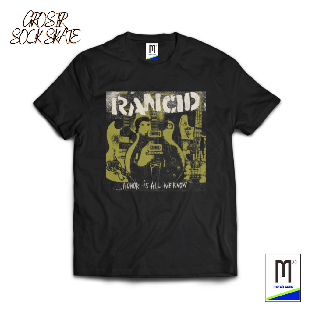 kaos band kaos musik distro vintage rancid hitam