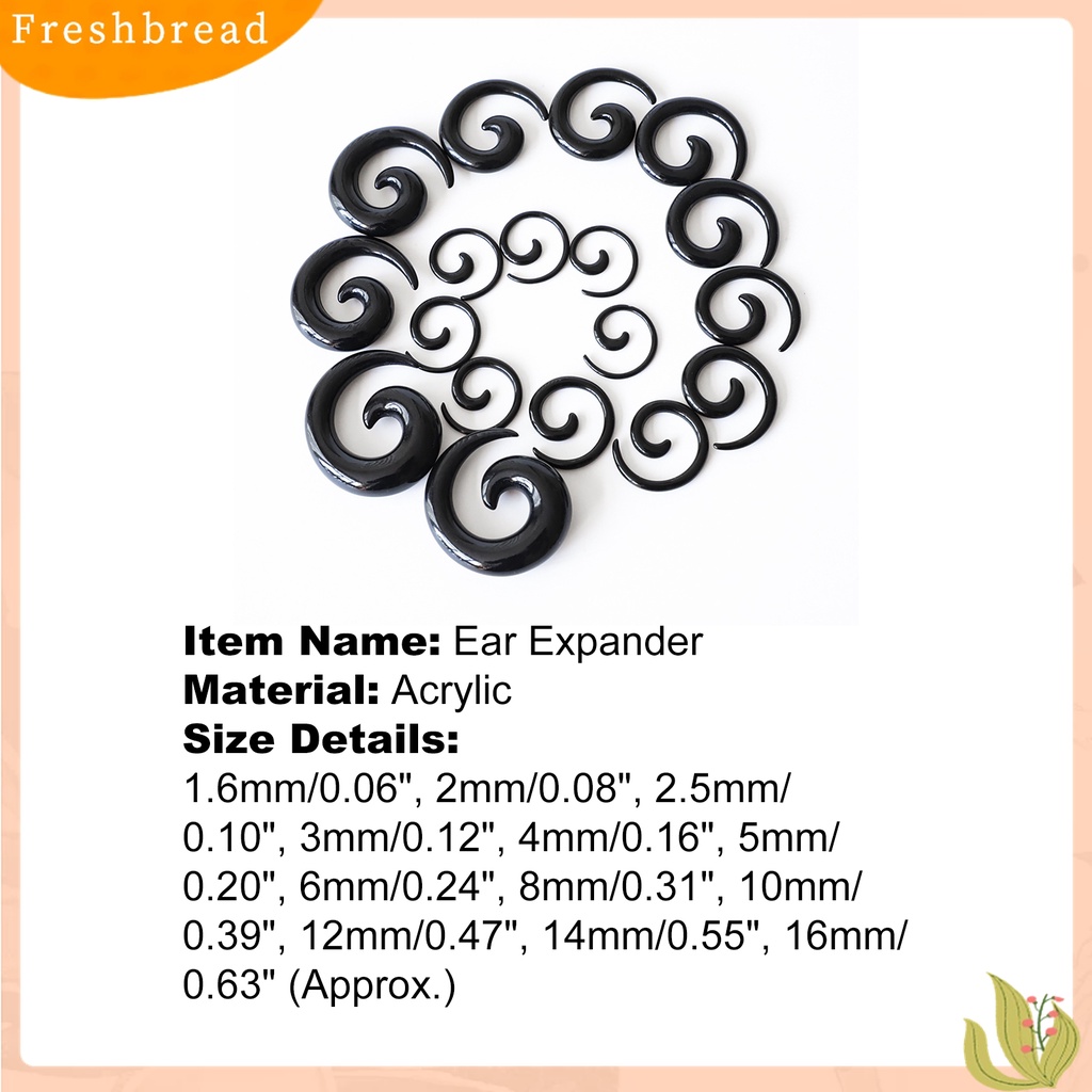 [Fresh] 1Pc Anting Expander Bentuk Siput Spiral Bahan Akrilik untuk Pria / Wanita