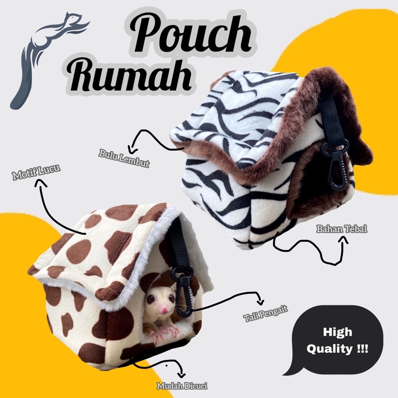 SLEEPING POUCH RUMAH HOME POUCH SLEEPING POUCH SUGAR GLIDER TEMPAT TIDUR SUGAR GLIDER KASUR SUGAR GLIDER RUMAH SUGAR GLIDER LANDAK TUPAI TERBANG