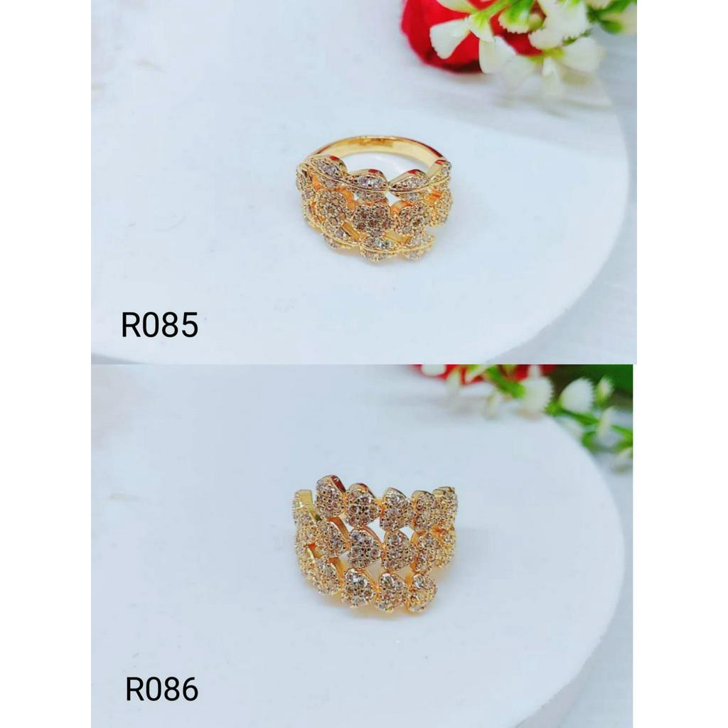 Cincin Xuping Mata Full Lapis Emas Perhiasan Fashion R085/086