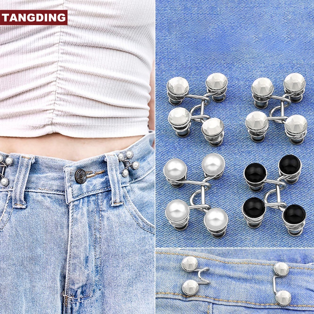 【COD Tangding】Artifact Button Jeans Waist Wind-record Button Fasten-free Jeans Button Removable Waist Button