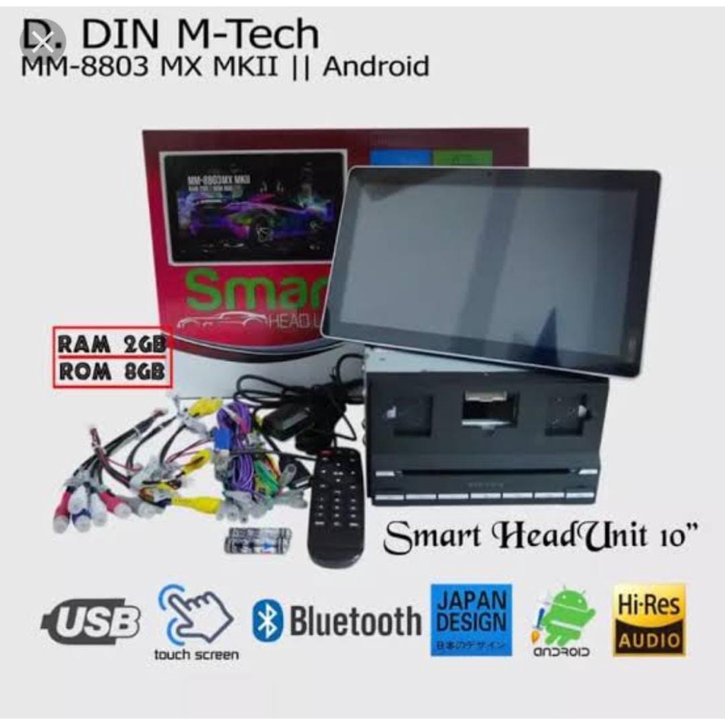 (RIMP)Head Unit Double Din Android MOBIL10" inch Mtech MM 8803 MX MKII
