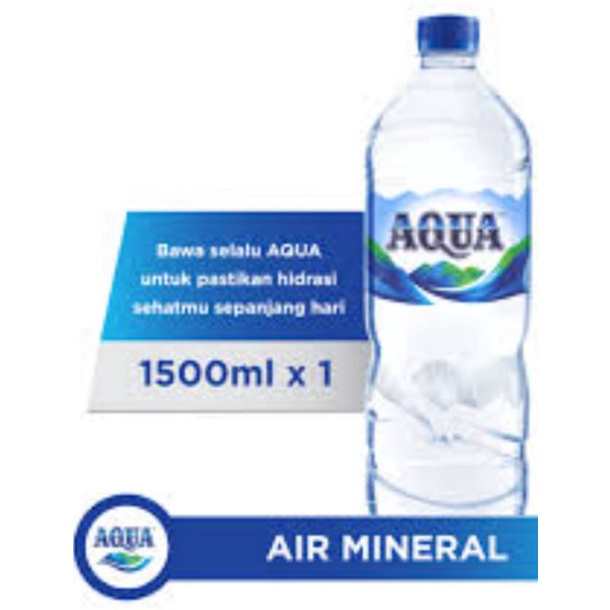 

Aqua botol liter 1500 ml karton/dus