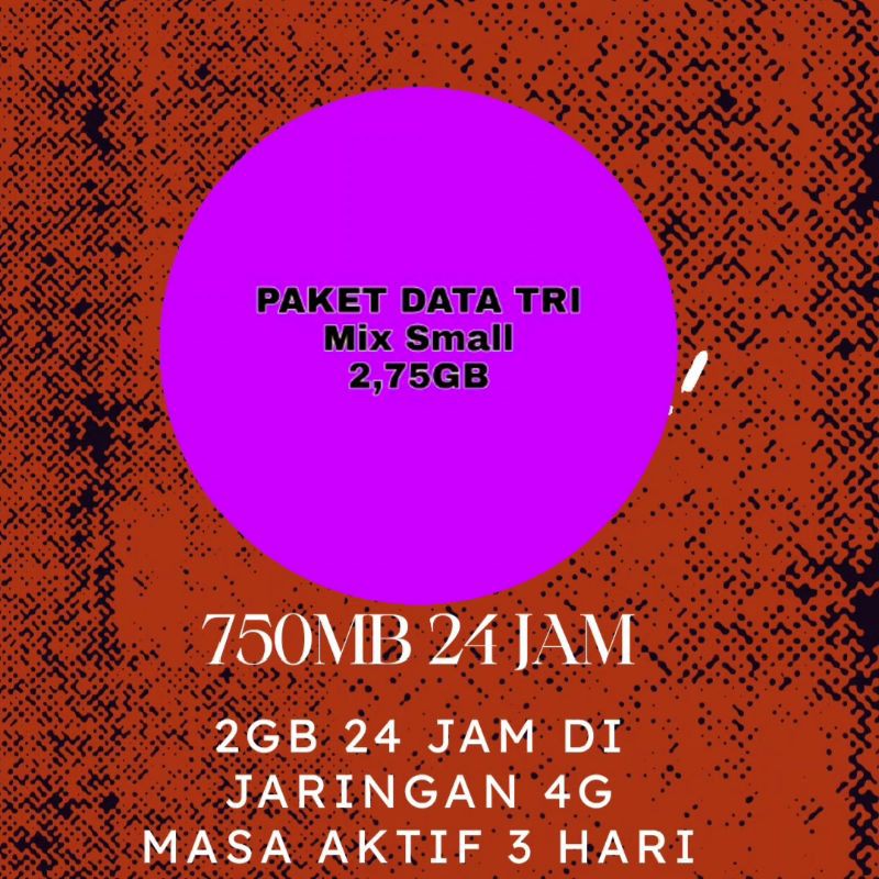 Paket Data Tri  Mix Small 2,75GB