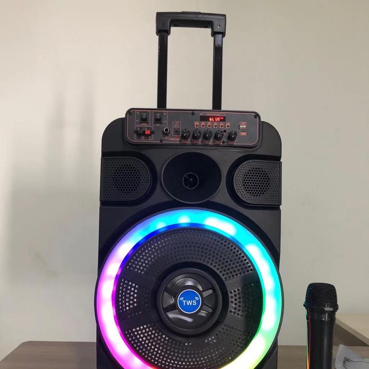 Speaker Portable Bluetooth  Ikedo Atau Finito 15 inch Megabass Mic 1