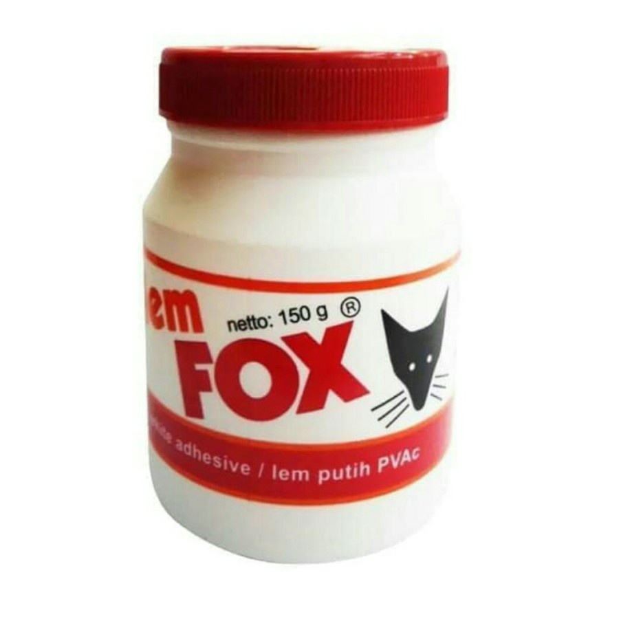 Lem Putih Kertas / kayu FOX White Adhesive PVAC botol 150 gram