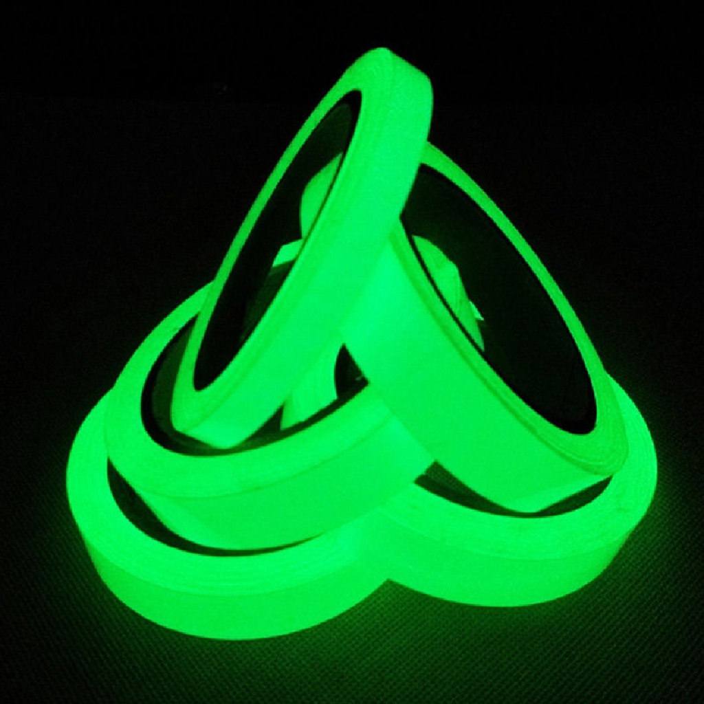 Adawnshbhyu Luminous Tape Self-adhesive Glow In The Dark Pengaman Panggung Stiker Dekorasi Rumah