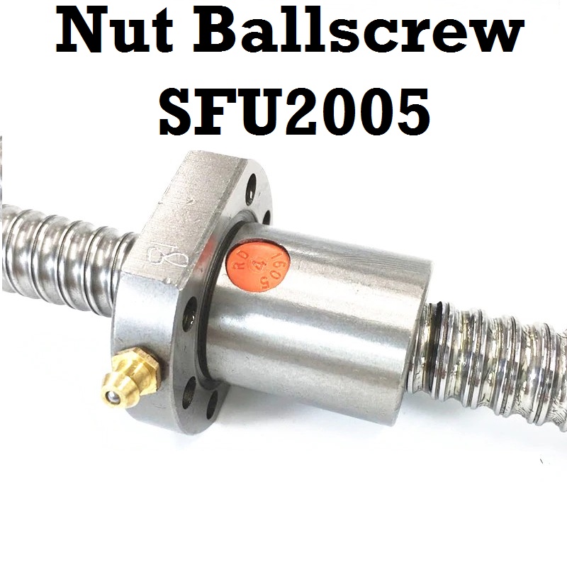 [HAEBOT] Nut Ballscrew SFU2005 Ball screw SFU2005-3 2005 Router Milling CNC Mesin Presisi 20mm Pitch 5mm Industri Otomasi