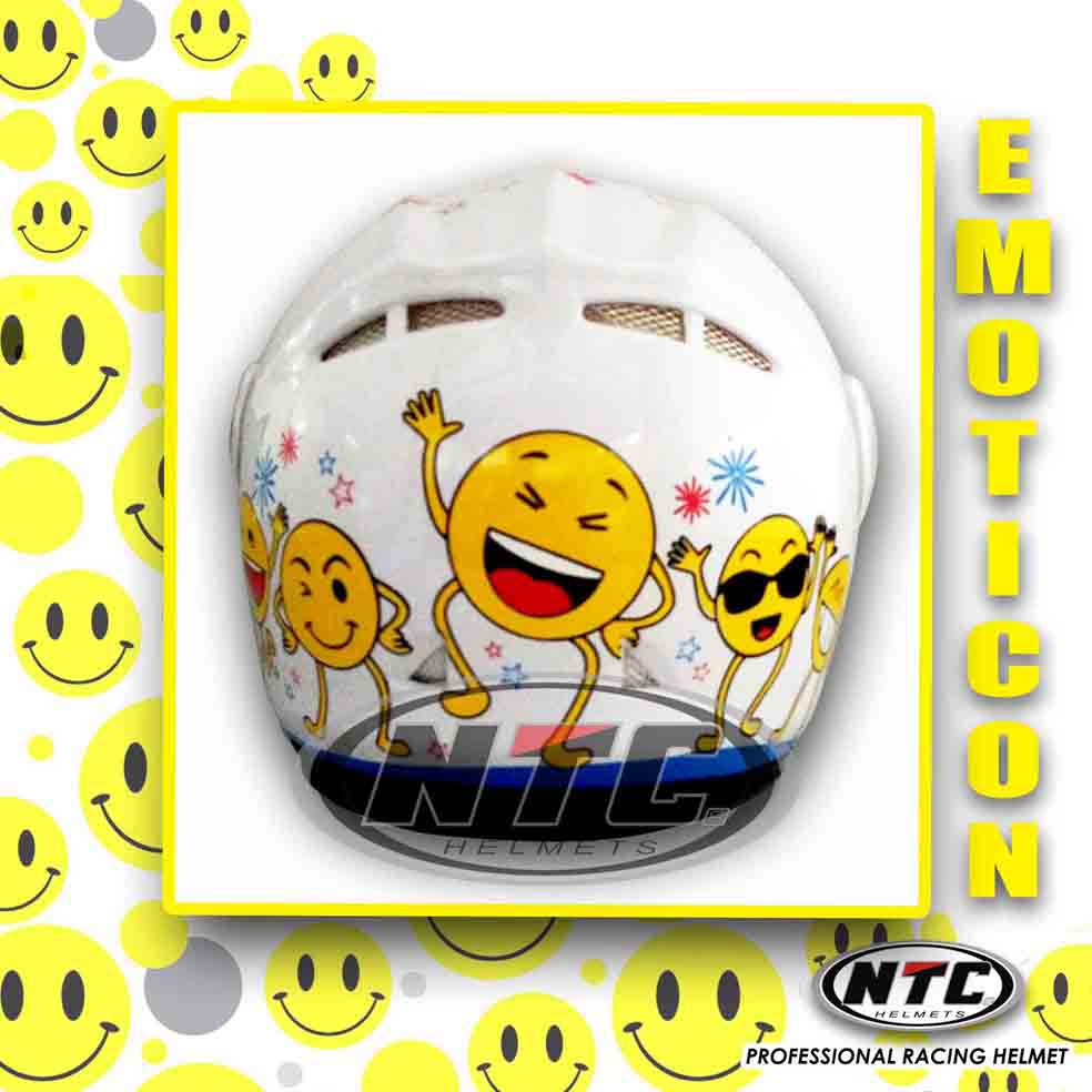 Helm Anak NTC - Emoticon (ORANGE)