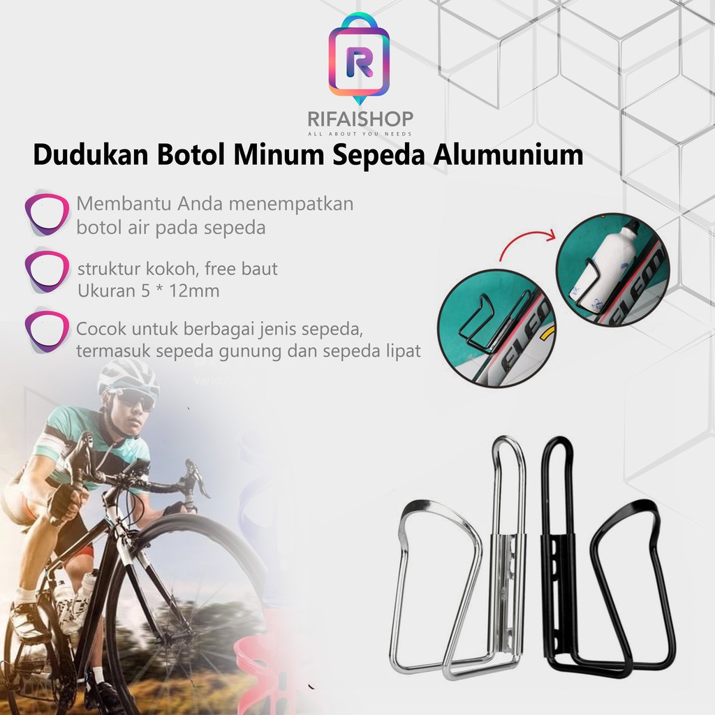 TEMPAT BOTOL MINUM SEPEDA / Holder Botol Minum Sepeda Bahan Aluminium