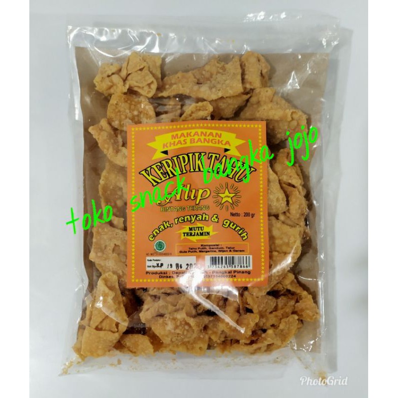 

Keripik tahu alip /ams khas bangka 200gram khas bangka asli bangka dari toko snack bangka jojo