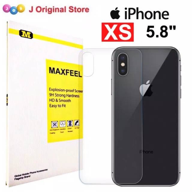 MAXFEEL BACK TEMPERED GLASS IPHONE XS IPHONE XS 5.8"