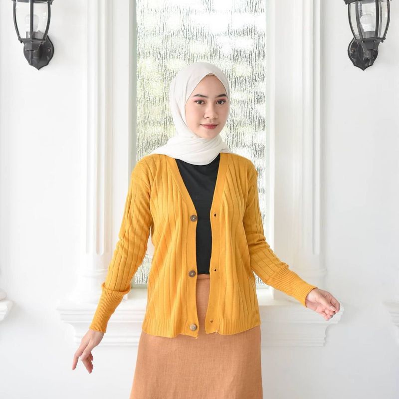 Belleza oulet baju rajut Cardigan rajut atasan wanita Sella Cardy