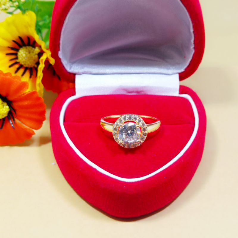 cincin dewasa permata zircon mewah, perhiasan xuping