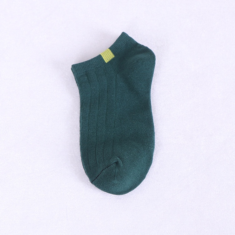 AS Kaos Kaki Polos 2 Warna Garis Pendek Semata Kaki Kaos Kaki Polos Fashion Ankle Cute Import-HIJAU