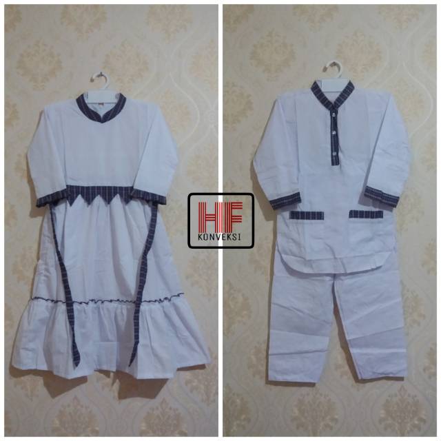 Baju Muslim Anak Seragam Muslim Anak Tk Gamis Putih Kotak Ungu Shopee Indonesia