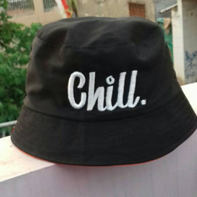 Topi bucket pria/wanita sunday CHILL sunday sunday