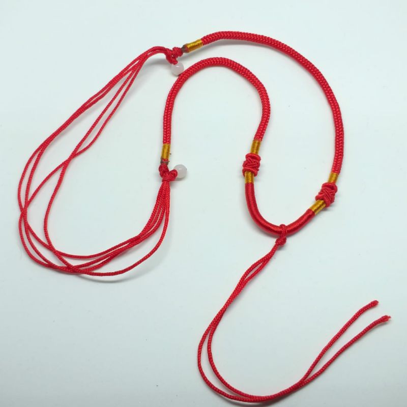 Kalung Tali Untuk Liontin Giok Warna Merah Tebal