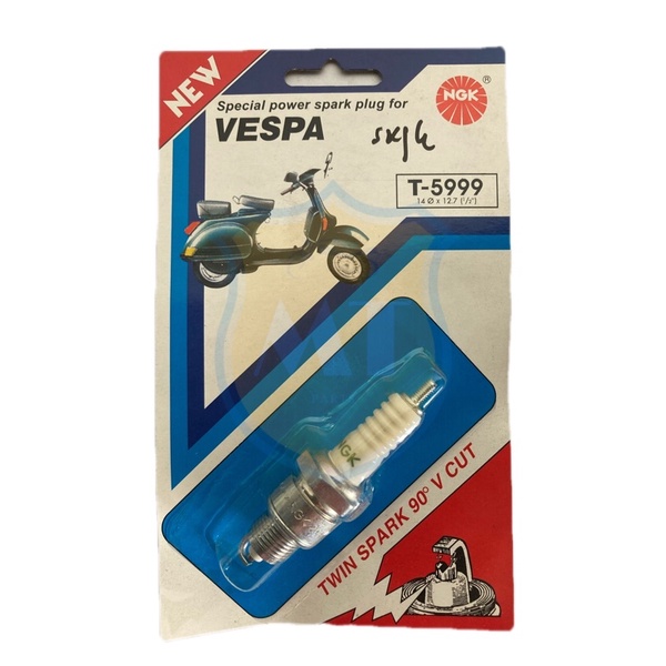 Busi NGK T-5999 Drat Pendek Vespa Super Sprint PS PX RX King RXK