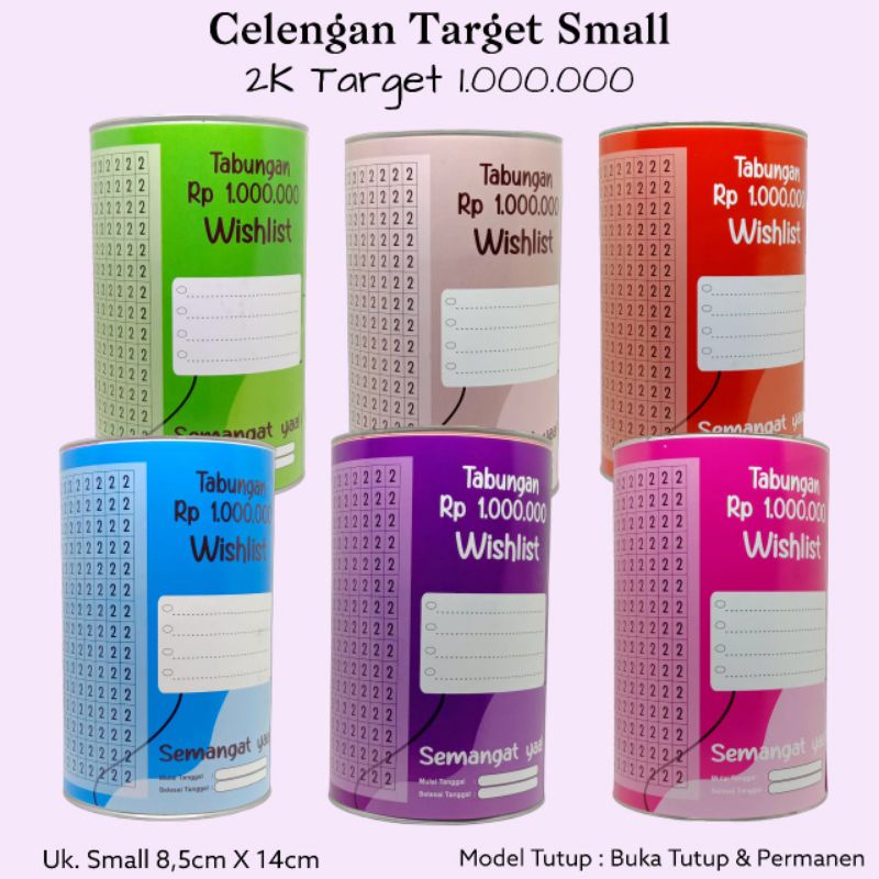 Celengan Target Murah BukaTutup Celengan Target Permanen Celengan Tabungan Target Celengan Anak-5