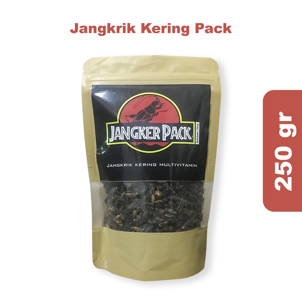 Jangker Pack 250gr / Jangkrik Kering / Pakan Reptil dan Predator / Channa / Gecko / Sugar Glider / L