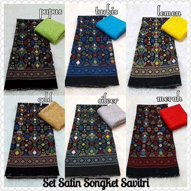 Set satin songket savitri (restok)
