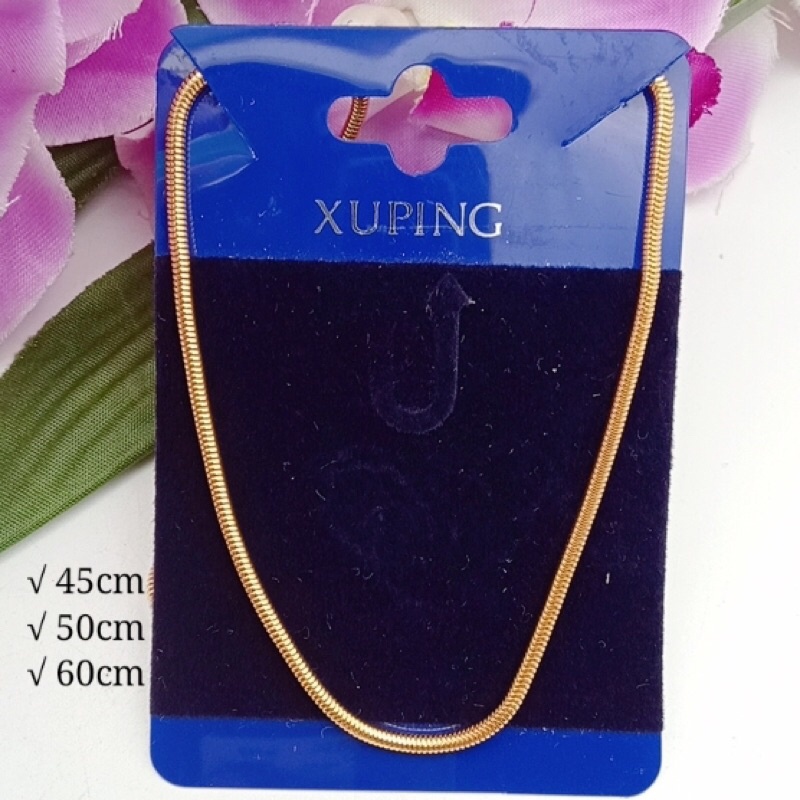 kalung xuping wanita pria lapis emas 45cm,50cm,60cm termurah star+