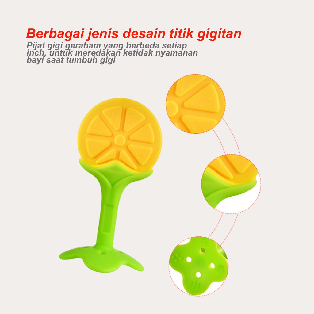 PROMO 10.10 PUNCAK ☀ACCBAYI☀ ACC0009 BABY TEETHER BUAH [TANPA PACKINGAN] / GIGITAN BAYI MODEL BUAH /BABY TOOTH TEETHER.