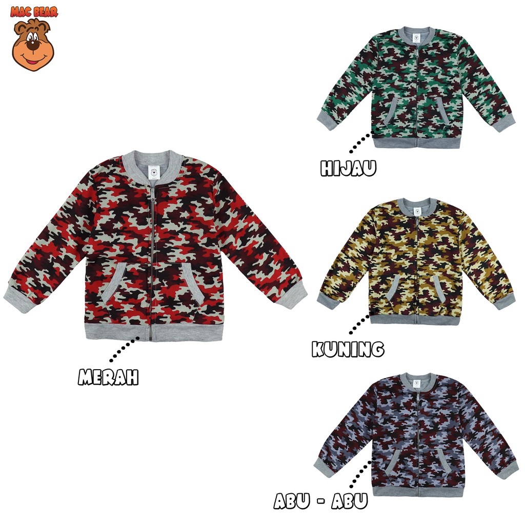 Baju Anak Laki-laki Jaket Bomber Collection Barack Army 6 bulan - 12 tahun - MacBear