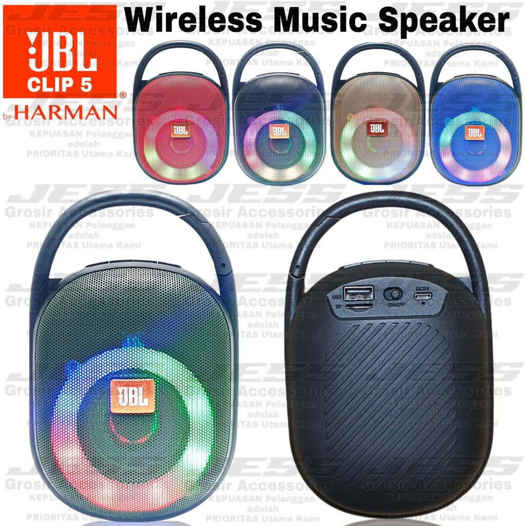 JBL CLIP 5 +RGB Speaker Bluetooth Portable LED JBL CLIP5 Speker Wireless TWS 2 in 1